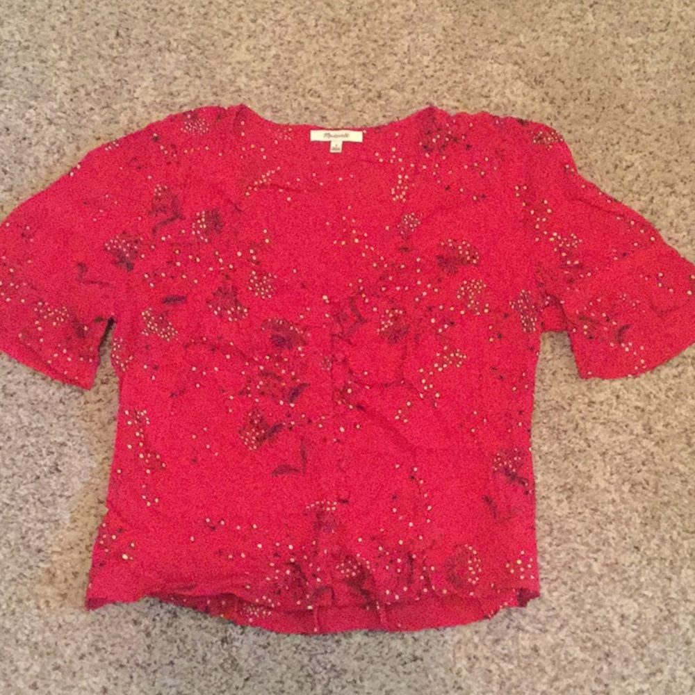 Madewell floral blouse